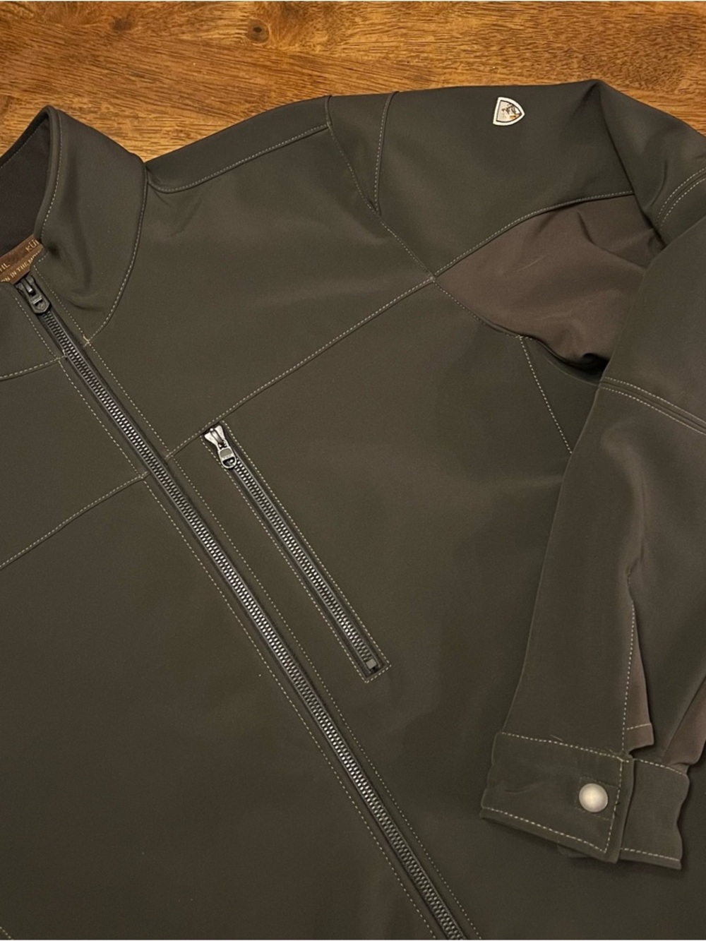 Kuhl Impakt Jacket Men's L Grey Brown Wind & Water Resistant Full Zip Outdoor - Picture 4 of 15